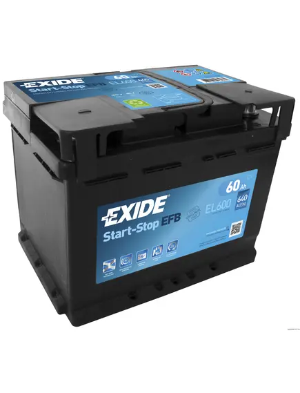 EXIDE ECM EL600 12V 60Ah 540A akkumulátor J+