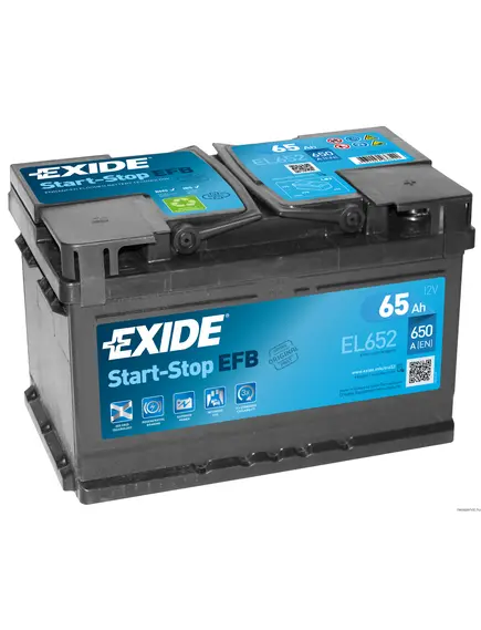 EXIDE ECM EL652 12V 65Ah 650A akkumulátor J+