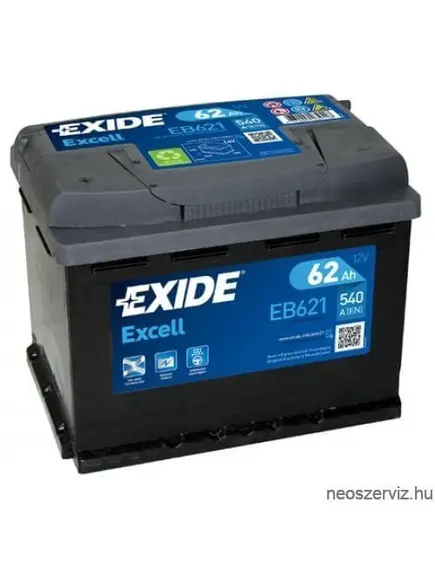 EXIDE EXCELL EB621 12V 62Ah 540A akkumulátor B+