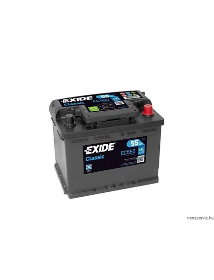 EXIDE CLASSIC EC550 12V 55Ah 460A akkumulátor J+