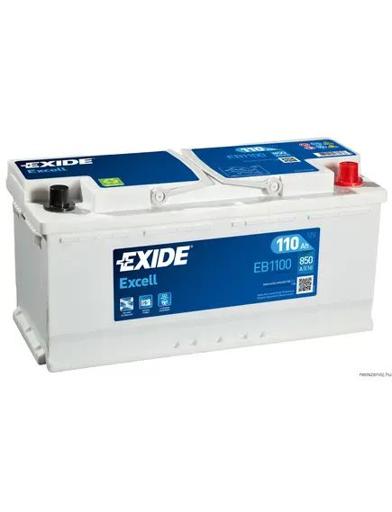 EXIDE EXCELL EB1100 12V 110Ah 850A akkumulátor J+