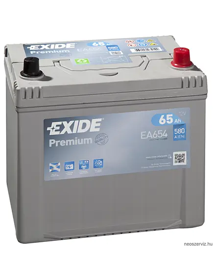 EXIDE PREMIUM EA654 12V 65Ah 580A akkumulátor J+ Japán
