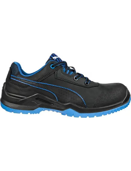 Puma Argon Blue Low S3 ESD SRC Védőcipő - fekete/kék - 48, Szín: fekete/kék, Méret: 48