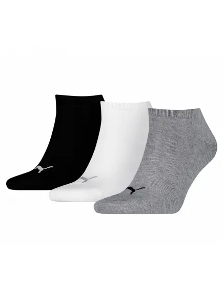 Puma sneaker zokni - 3pár/csomag - fehér/szürke/fekete - 47/49, Szín: fehér/szürke/fekete, Méret: 47/49