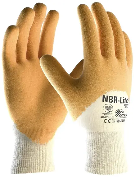 ATG NBR Lite mártott kesztyű - 24-985 - sárga - 10/XL, Szín: sárga, Méret: 10/XL