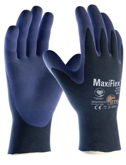 ATG MaxiFlex Elite védőkesztyű - 34-274 - fekete - 10/XL, Szín: fekete, Méret: 10/XL