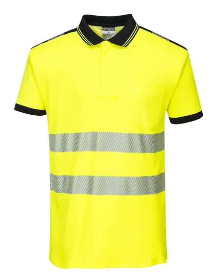T180 - Jól láthatósági Vision pólóing - sárga/fekete - 3XL, Szín: sárga/fekete, Méret: 3XL