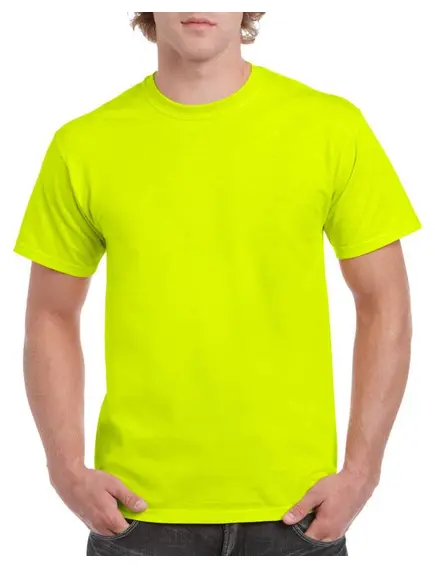 Gildan Heavy Cotton póló - safety zöld - 4XL, Szín: safety zöld, Méret: 4XL