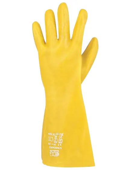 STANDARD - PVC mártott kesztyű - sárga - 9/L, Szín: sárga, Méret: 9/L