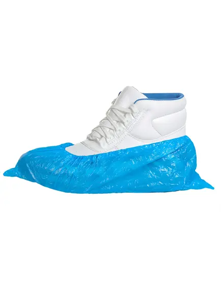 D340 - PE cipővédő (100 db) - kék - egy méret, Szín: kék, Méret: Egy méret