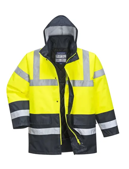 S466 - Kontraszt Traffic kabát - sárga - 4XL, Szín: sárga, Méret: 4XL