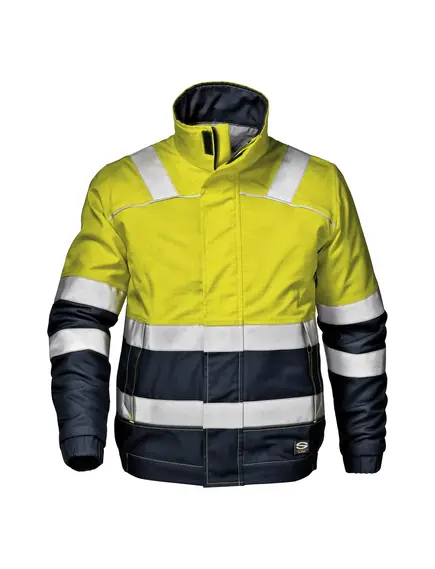 Supertech bélelt kabát - sárga/kék - XL, Szín: sárga/kék, Méret: XL