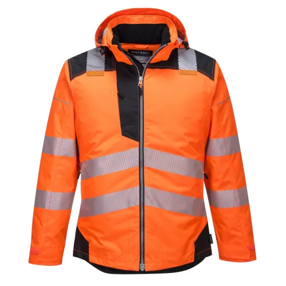 T400 - Vision Hi-Vis télikabát - Narancs/fekete - M, Szín: narancs/fekete, Méret: M