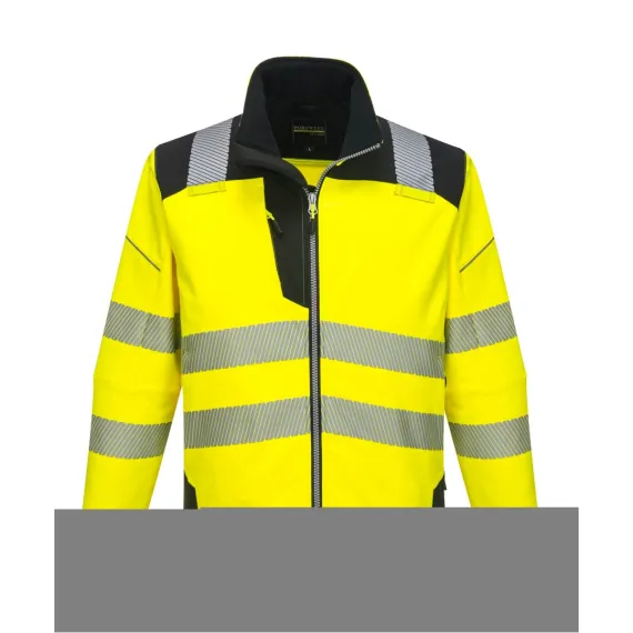 T402 - Vision Hi-Vis softshell kabát - sárga/fekete - 3XL, Szín: sárga/fekete, Méret: 3XL
