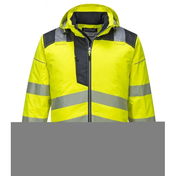 T400 - Vision Hi-Vis télikabát - sárga/fekete - M, Szín: sárga/fekete, Méret: M
