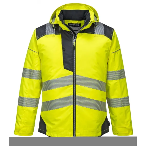T400 - Vision Hi-Vis télikabát - sárga/fekete - L, Szín: sárga/fekete, Méret: L