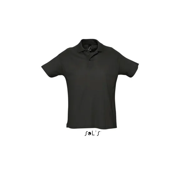 SOL S galléros póló - XXL - fekete, Szín: fekete, Méret: XXL