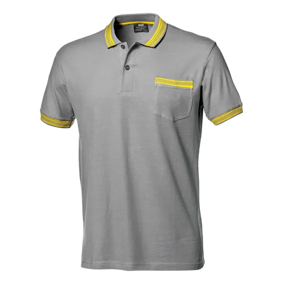 Sir Safety System Salsa pique póló - 4XL - szürke/sárga, Szín: szürke/sárga, Méret: 4XL