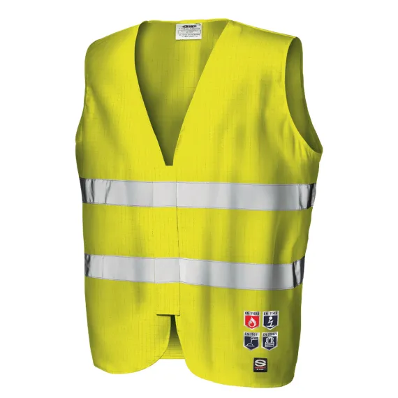 Sir Safety System Supertech jól láthatósági mellény - 3XL - sárga, Szín: sárga, Méret: 3XL