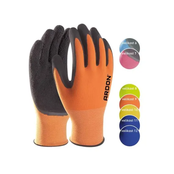 Ardon Petrax mártott kesztyű - 08/M - hi-vis sárga, Szín: hi-vis sárga, Méret: 08/M