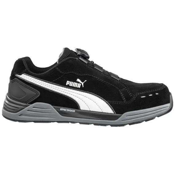 Puma Airtwist Black Disc Low S3 ESD HRO SRC munkavédelmi cipő - 44 - fekete, Szín: fekete, Méret: 44