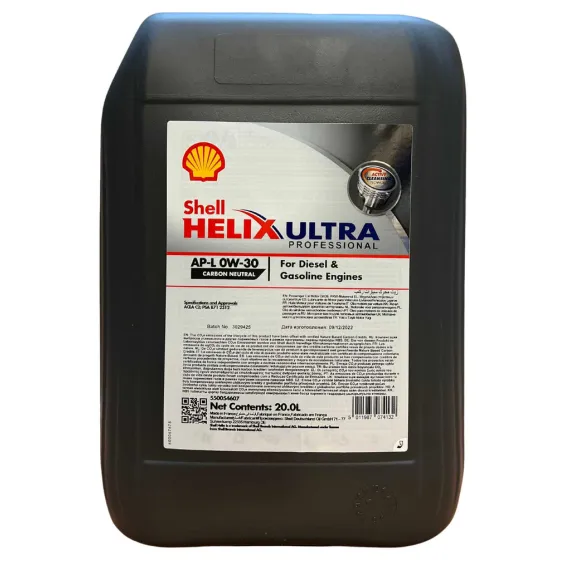 Shell Helix Ultra Professional APL 0W-30 Motorolaj 20L