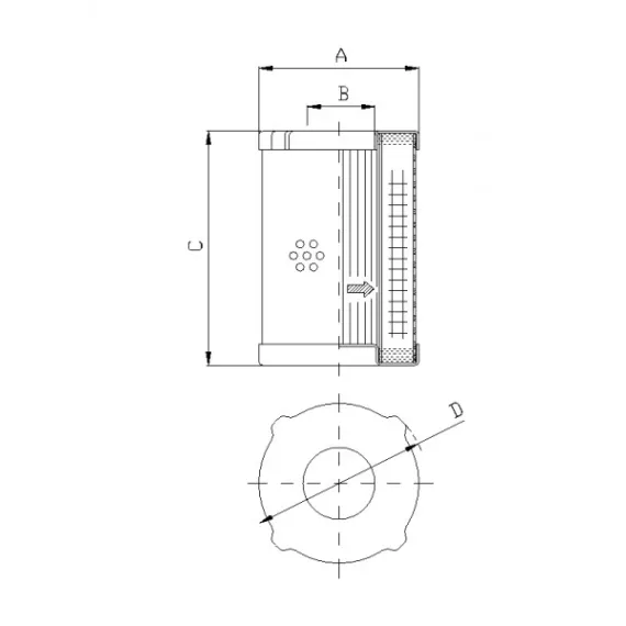 Filtrec D411T40 hidraulika szűrő