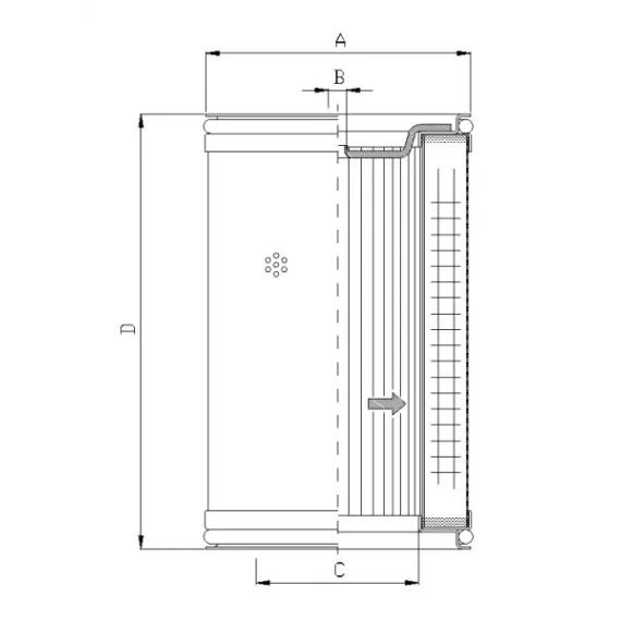 Filtrec DMD754B100B hidraulika szűrő