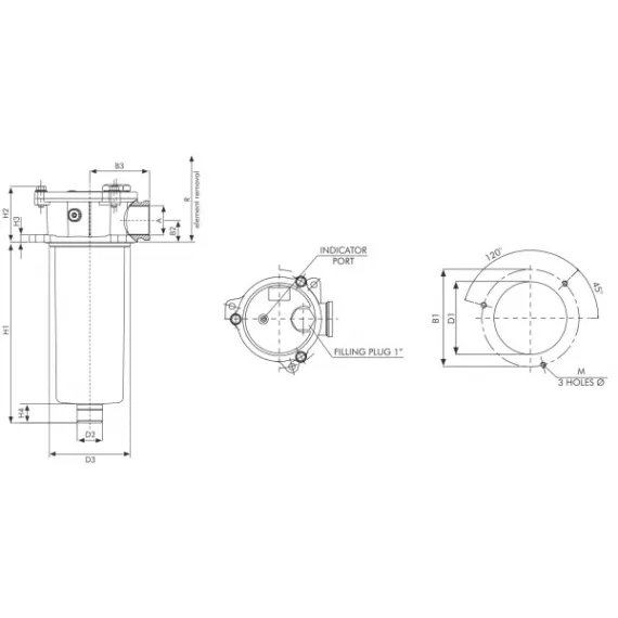 Filtrec FR140G25BBB60CR10 hidraulika szűrő