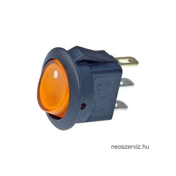 KAPCSOLÓ TS133 KEREK SÁRGA 12V