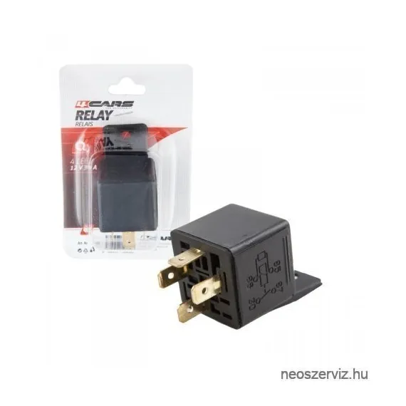 RELÉ 4 LÁBÚ 12V 30A FÜLES 4CARS 94593