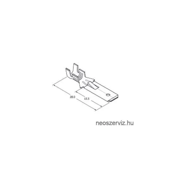 CSÚSZÓSARU KÁBELVÉG FÜLES HOSSZÚ (APA) 6,3mm 100db
