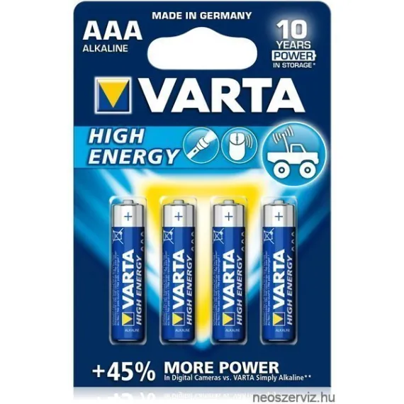 ELEM VARTA HIGH ENERGY AAA / MIKRO 4db LONGLIFE