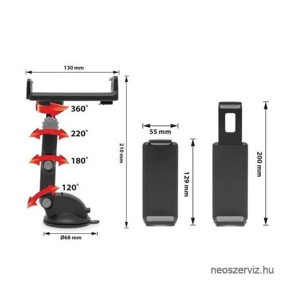 TELEFONTARTÓ PROFESSIONAL MNC FEKETE-EZÜST 55029GY