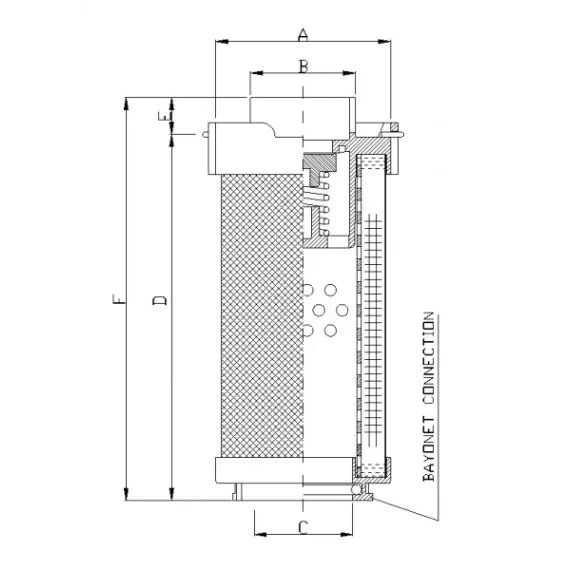 Filtrec RHR165G10V hidraulika szűrő