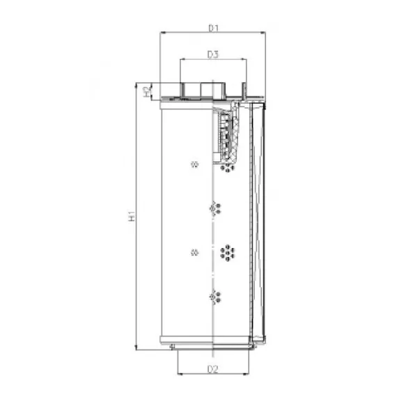 Filtrec RHR2600G05B6/AB1 hidraulika szűrő