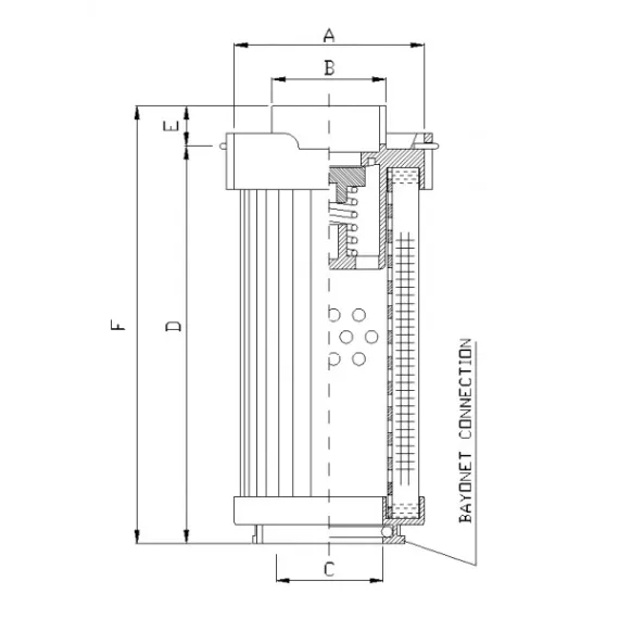 Filtrec RHR165S25B hidraulika szűrő