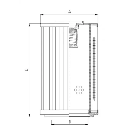 Filtrec RLR1201B40B hidraulika szűrő