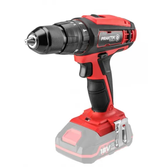 Akkus ütvefúró Praktik Flexpower system 18v, li-ion, 2-13 mm, 40nm, akku nélkül/ ptq094