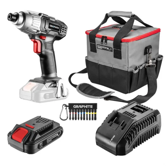 Akkus gépkészlet Graphite 58g012-s15 energy+ 18v ütvecsavarozó 1/4"
