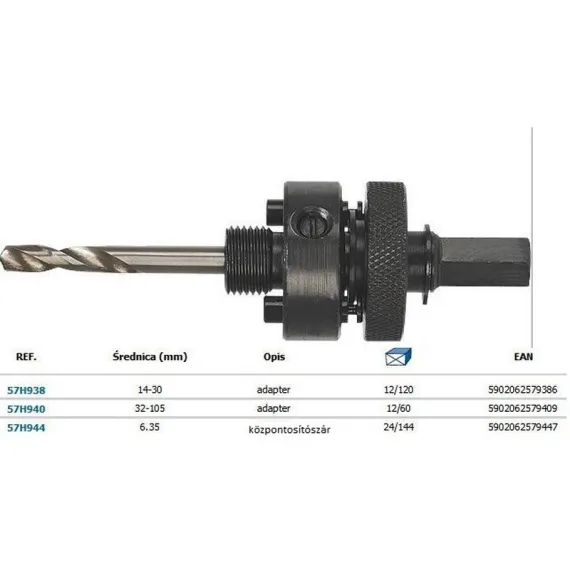 Adapter lyukfűrészhez Graphite 