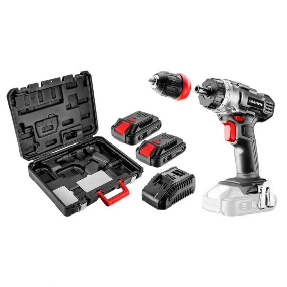 Akkus fúró-csavarozó Graphite 58g022-set2 energy+, 2 db akku+töltő