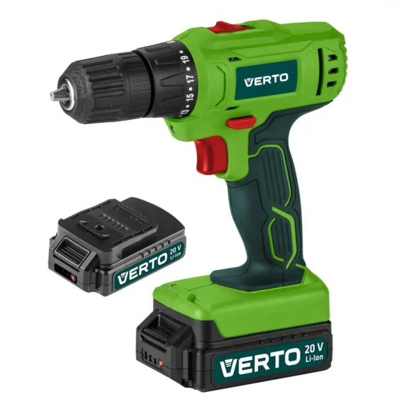 Akkus fúró Verto 50g291 2x20v, li-ion/1.5 ah, koffer