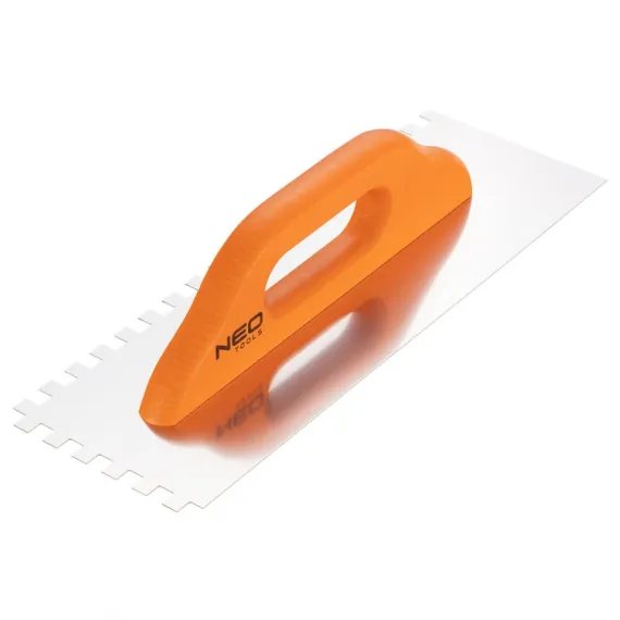 Acélsimító Neo 50-174, rozsdamentes fogazott 10-es, 380x128 mm, fa markolat