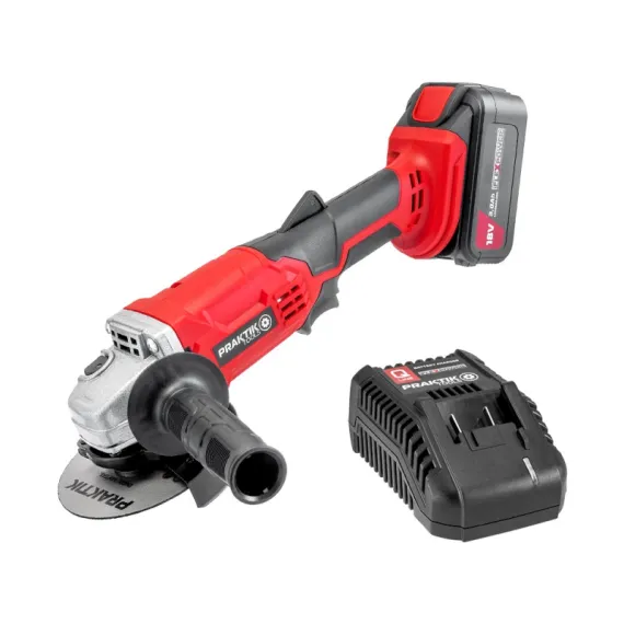 Akkus sarokcsiszoló szett Praktik Flexpower system 18v + 3ah akku + töltő/ ptq025