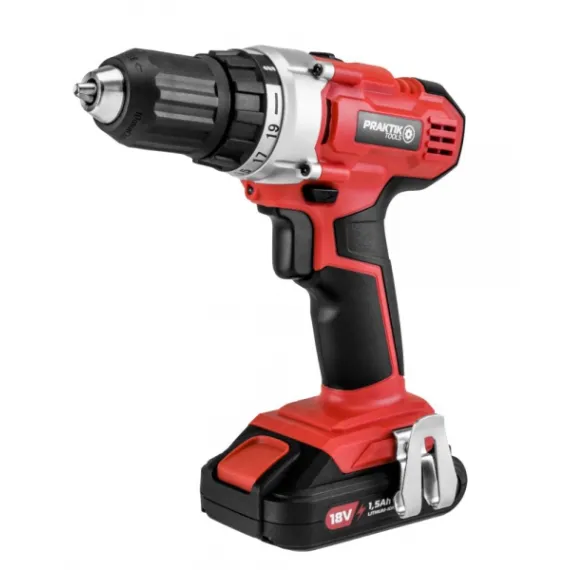 Akkus fúró csavarozó Praktik Flexpower system 18v li-ion, 10 mm, akku nélkül/ ptq028