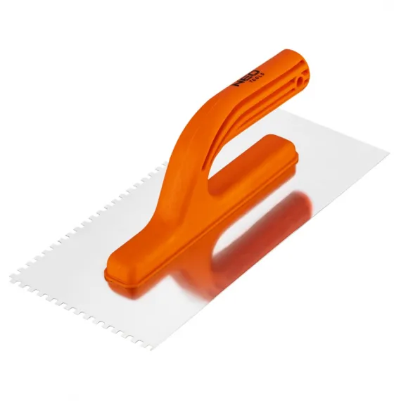 Acélsimító Neo 50-205, rozsdamentes fogazott 4-es, 270x125 mm, műanyag markolat