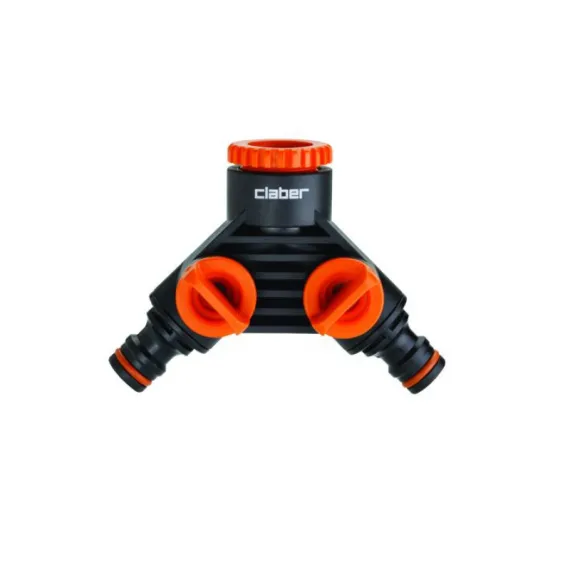 Csapcsatlakozó Claber 8598 zárható y-elágazóval 1/2-3/4"