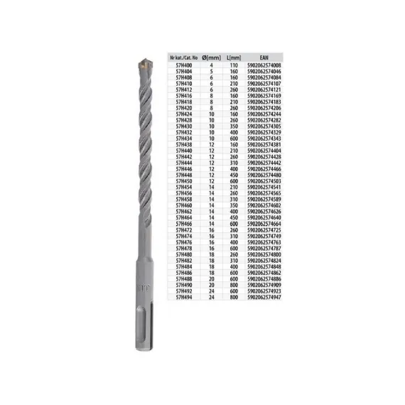 Betonfúró sds 6x 110 mm Graphite 57h406