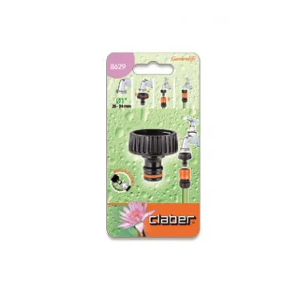 Csapcsatlakozó Claber 8629 1" belső menetes, blister